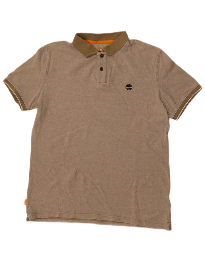 Timberland Herre Regular Fit Polo Shirt Medium Khaki Bomuld
