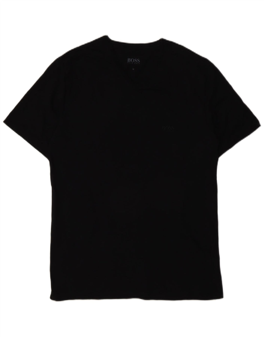 Hugo Boss Herre T-Shirt Top Medium Sort Bomuld
