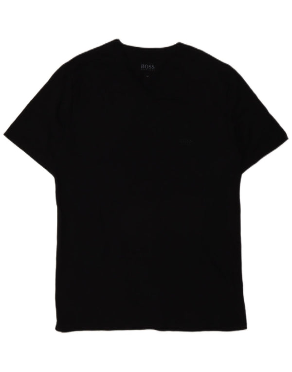 Hugo Boss Herre T-Shirt Top Medium Sort Bomuld
