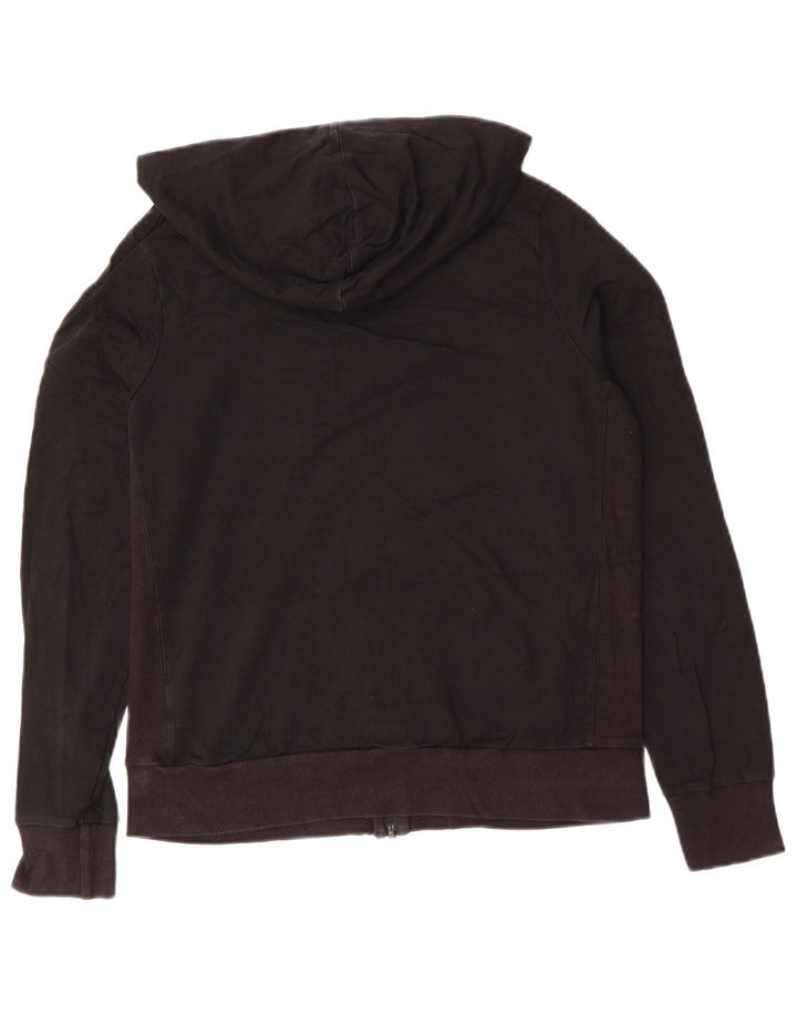 MARKS & SPENCER Hættetrøje til kvinder med lynlås UK 14 Stor sort bomuld