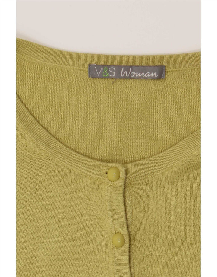 Marks & Spencer Dame Cardigan Sweater UK 14 Medium Green