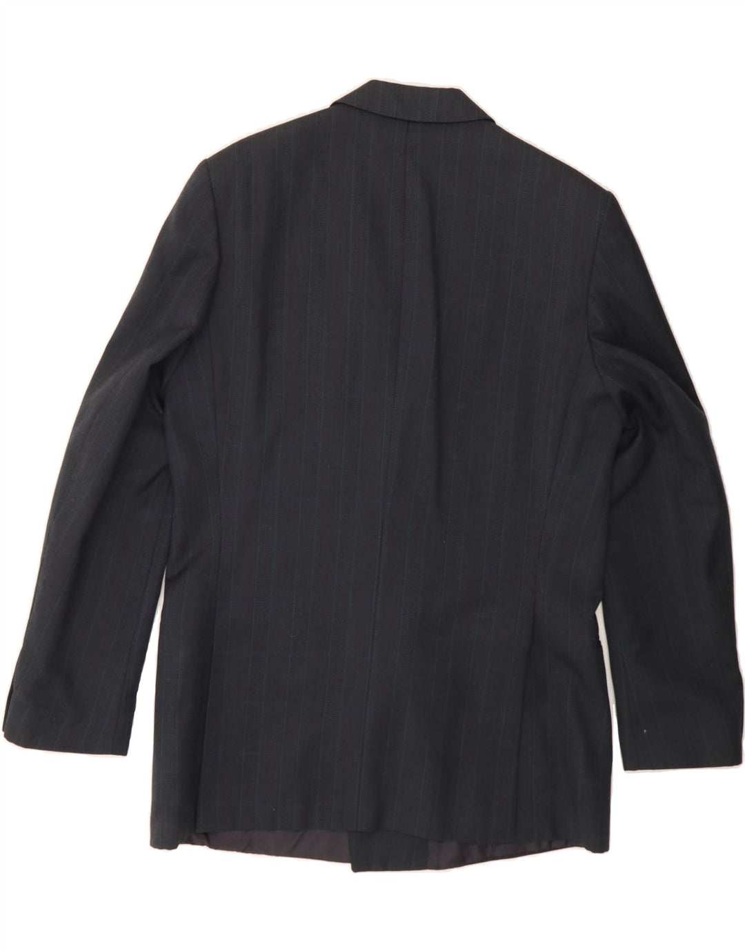 WELLINGTON Mens Double Breasted Blazer Jacket UK 40 Large Navy Blue Check Vintage Wellington and Second-Hand Wellington from Messina Hembry 