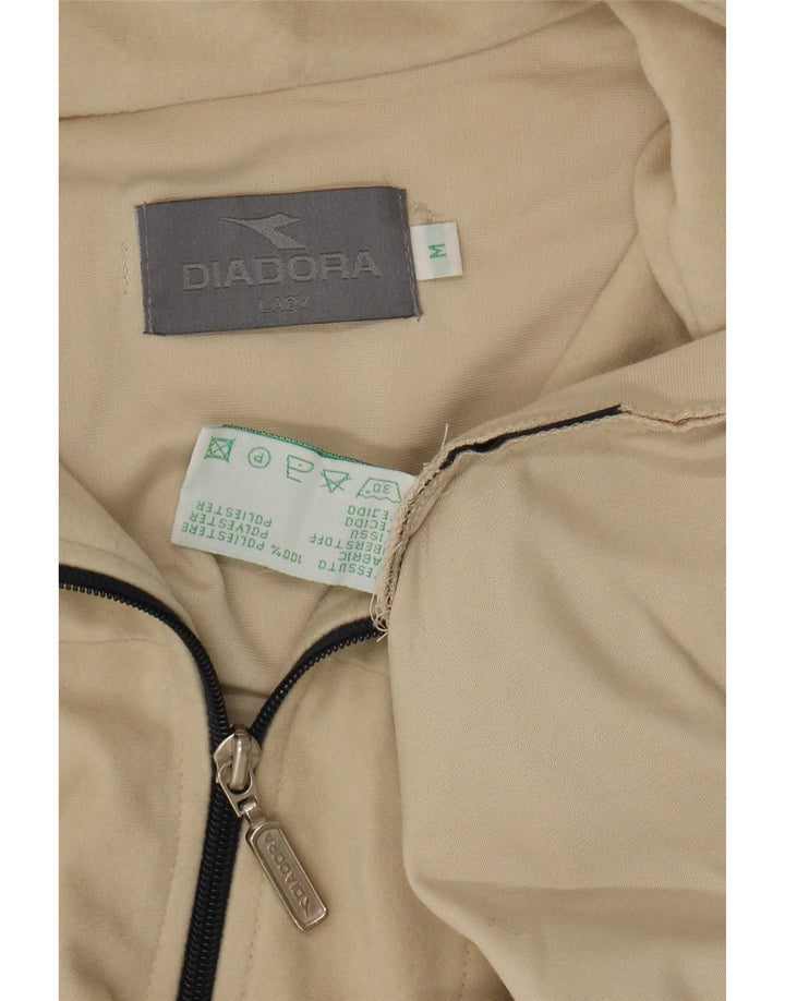 Diadora Womens Loose Fit træningsdragt Topjakke UK 14 Medium Beige Polyester