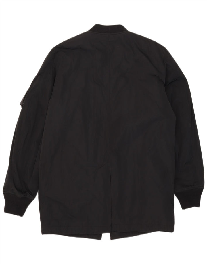Diesel Dame Parka Jacket UK 16 Stor Sort Polyester
