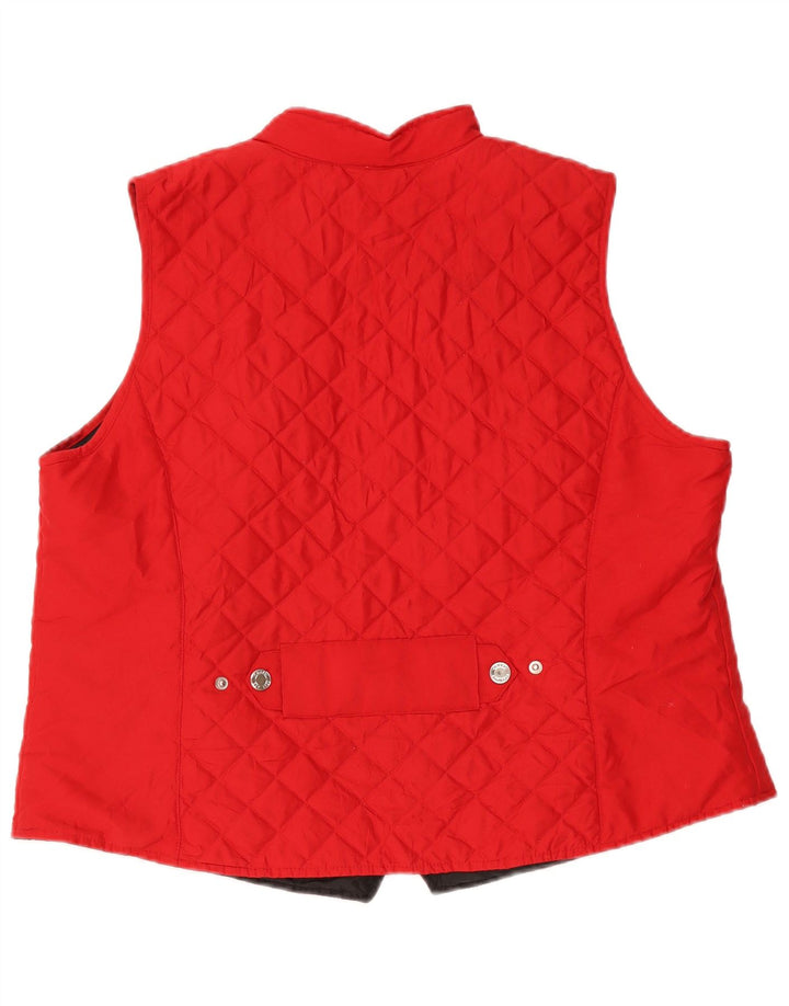 Chaps Dame Quilted Gilet UK 18 XL Rød