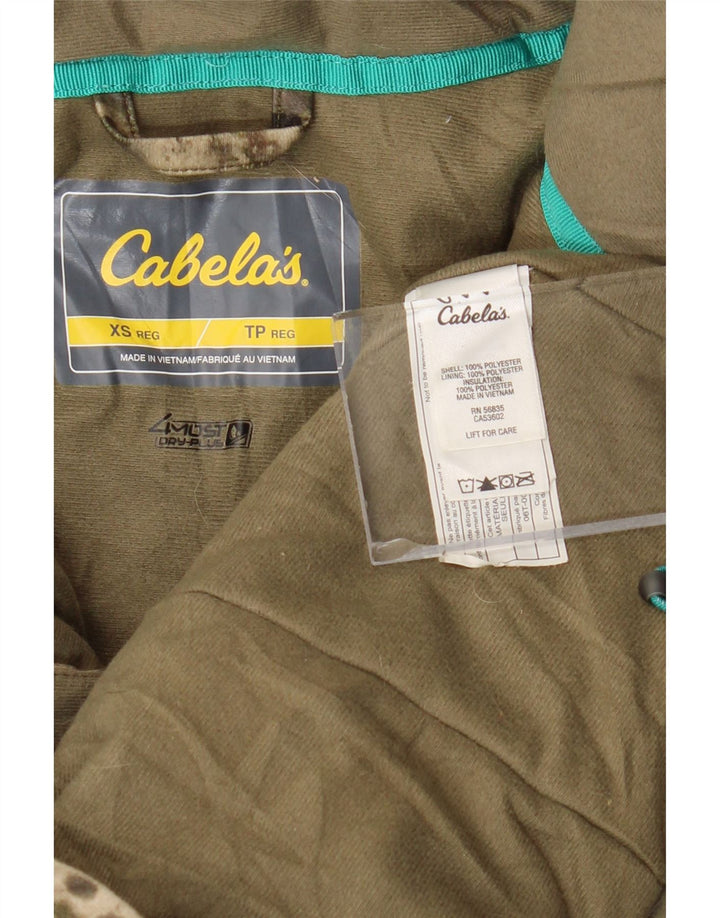 CABELA'S Dame Oversized Windbreaker Jacket UK 6 XS Khaki Camouflage