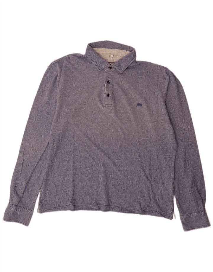 Carrera Langærmet Regular Fit Polo Shirt til mænd Stor blå bomuld