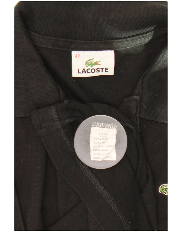 Lacoste Dame Polo Shirt Størrelse 42 Stor Sort Bomuld