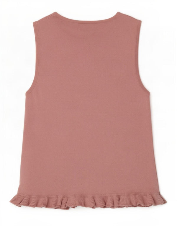 Topshop Dame ærmeløs bluse Top UK 8 Small Pink Viscose