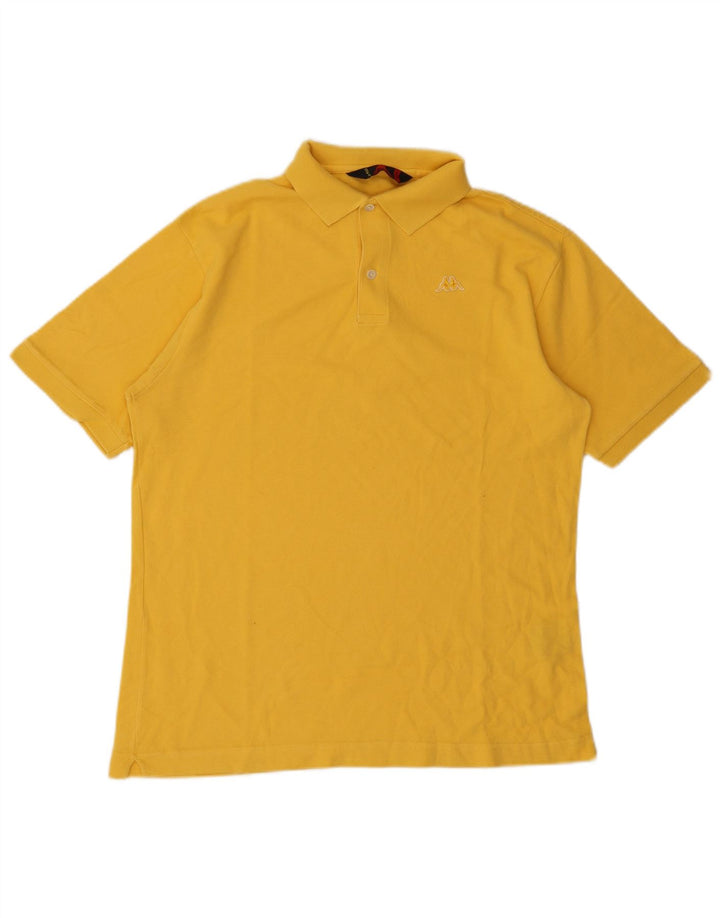 Kappa herre poloshirt Medium gul bomuld