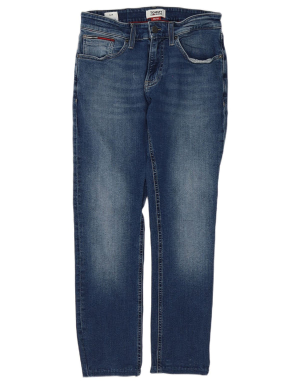 Tommy Hilfiger Herre Slim Jeans W30 L28 Blå Bomuld