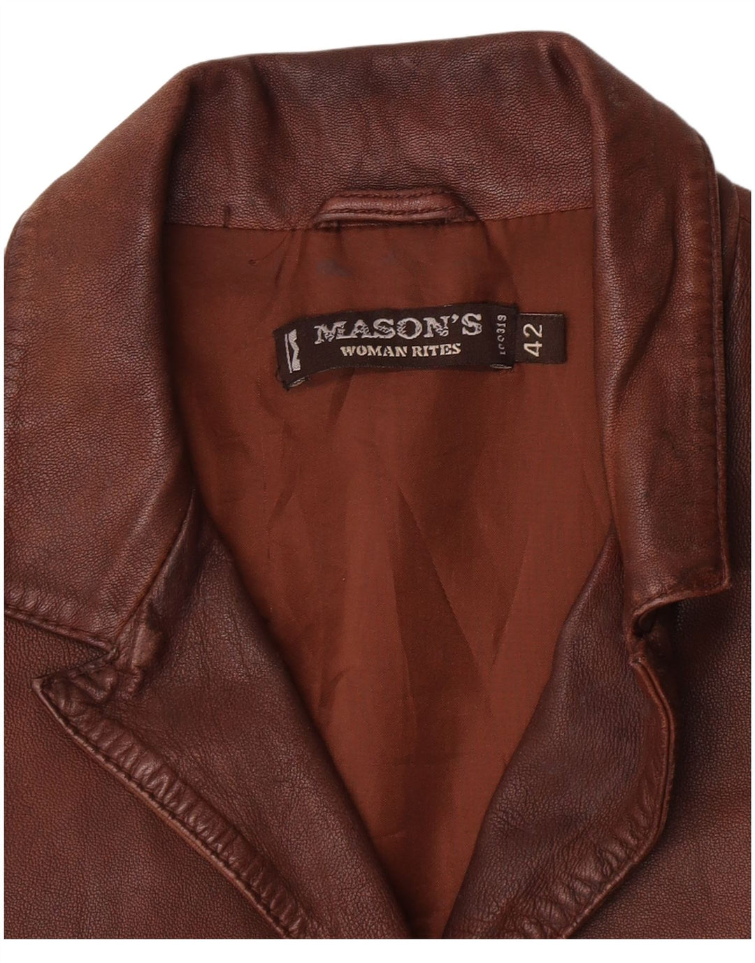Mason's Dame 3-knaps læder blazerjakke IT 42 Medium Brun