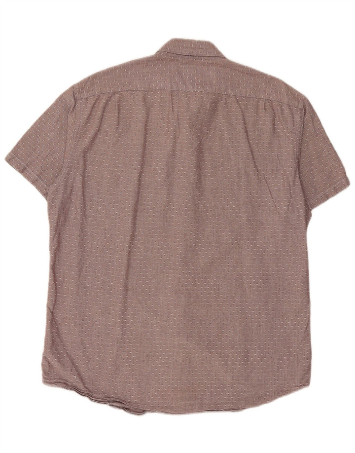 J. Crew Herre Oxford Slim Shirt Stor rødbrun plettet bomuld