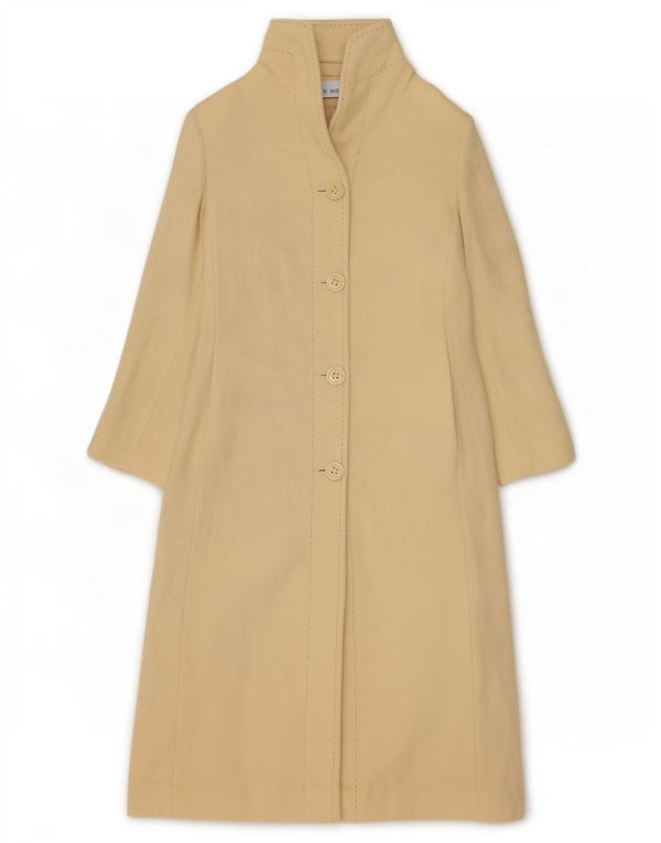 Vintage Womens Overcoat IT 42 Medium White Virgin Wool