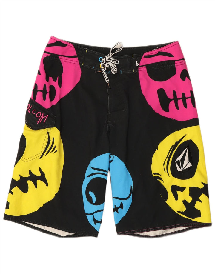 Volcom Herre grafiske svømmeshorts Medium Sort Polyester