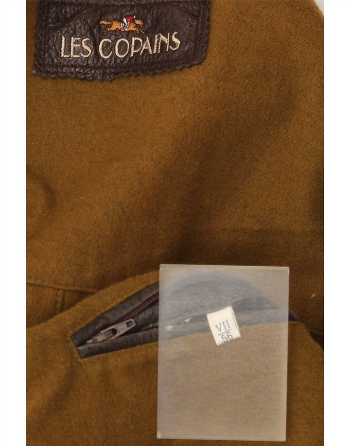Les Copains Herre Vendbar Læder Gilet IT 56 3XL Brun