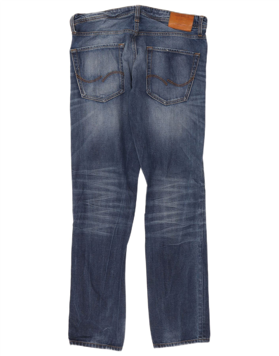 Jack & Jones Herre Mike Straight Jeans W34 L34 Blå Bomuld
