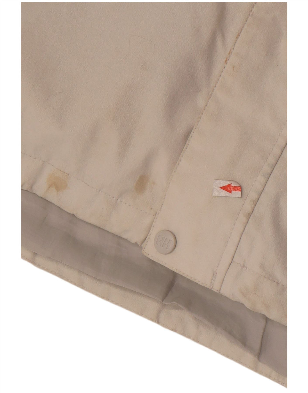 Helly Hansen Regnjakke med hætte til mænd UK 40 Large Off White Nylon