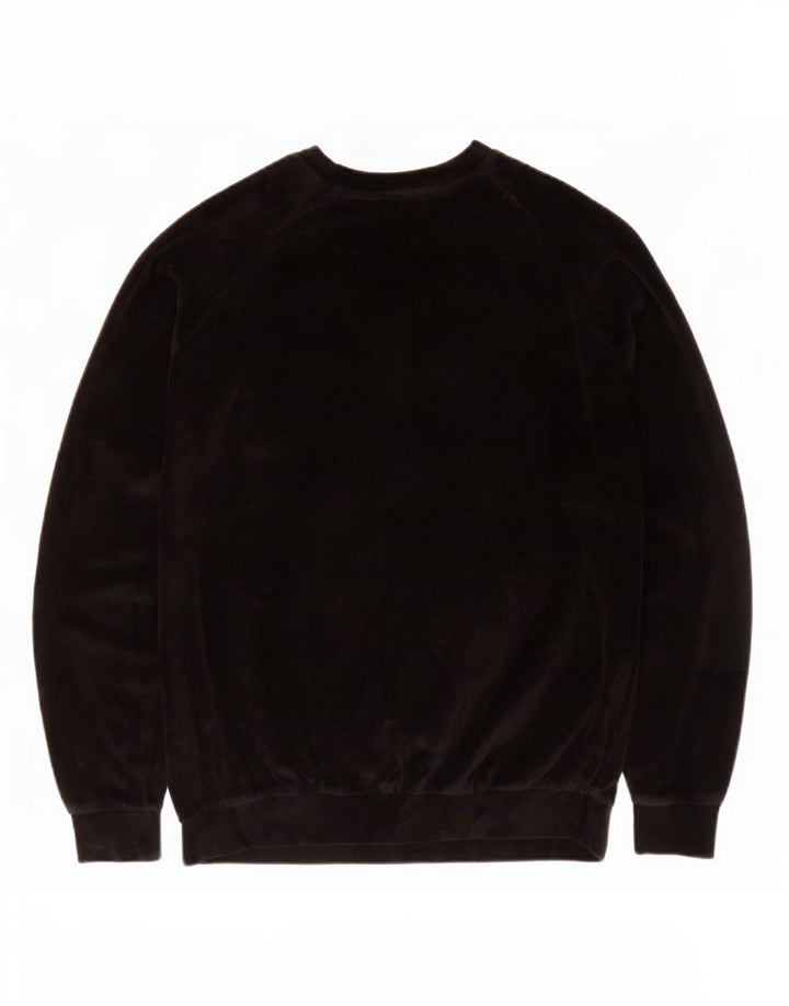 Puma Graphic Velour Sweatshirt Jumper UK 12 Medium Sort Bomuld