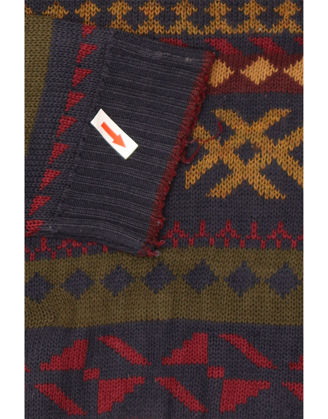 Marks & Spencer Herre sweater med rund hals, stor flerfarvet geometrisk