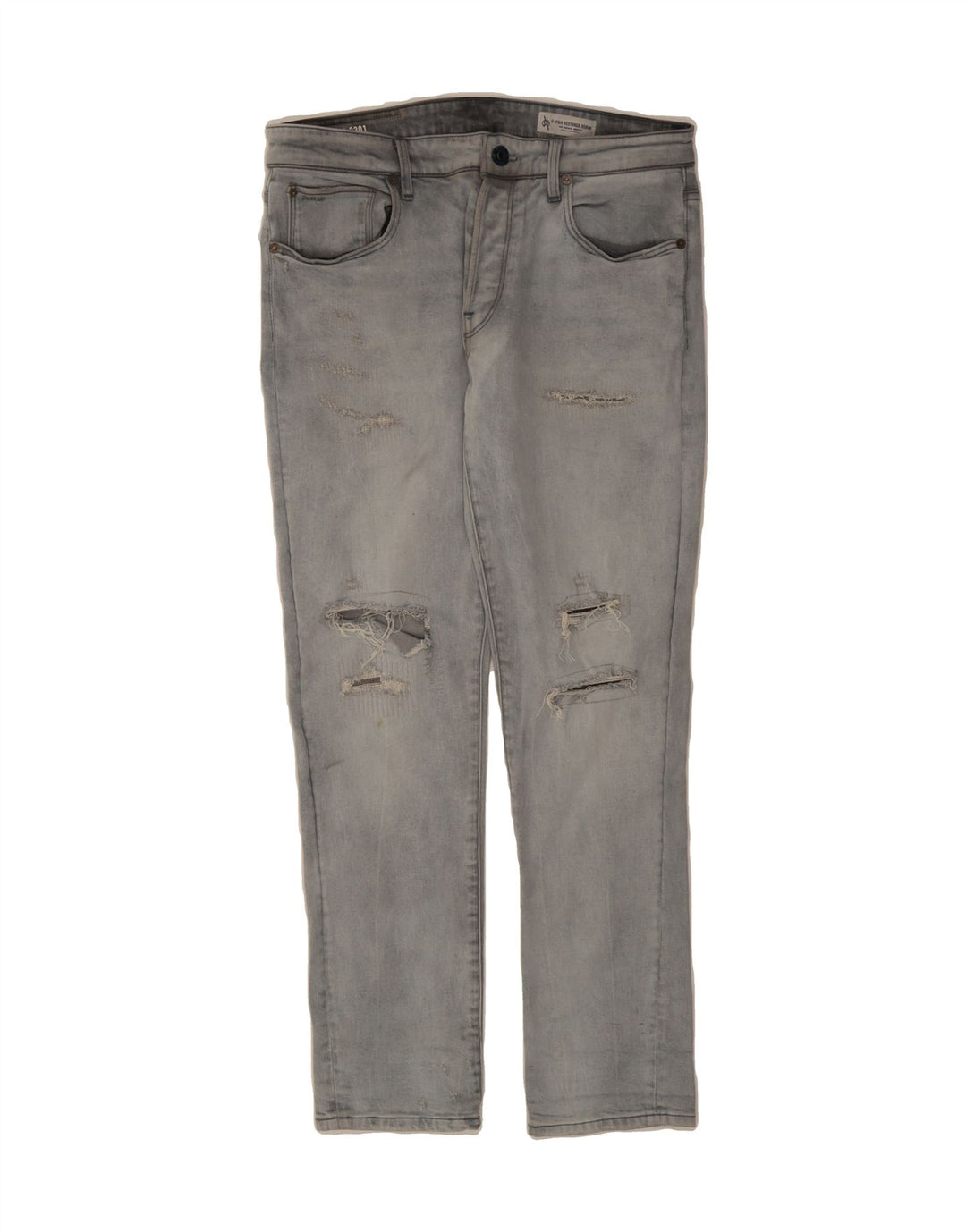 G-STAR Mens Distressed Slim Jeans W31 L30 Grey Cotton Vintage G-Star and Second-Hand G-Star from Messina Hembry 