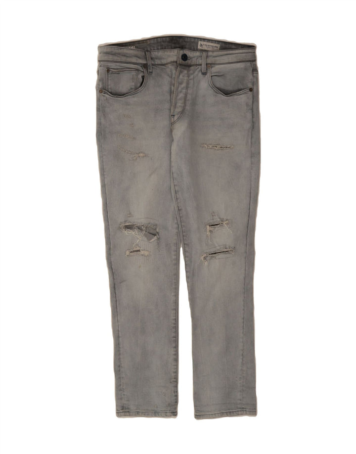 G-STAR Mens Distressed Slim Jeans W31 L30 Grey Cotton Vintage G-Star and Second-Hand G-Star from Messina Hembry 