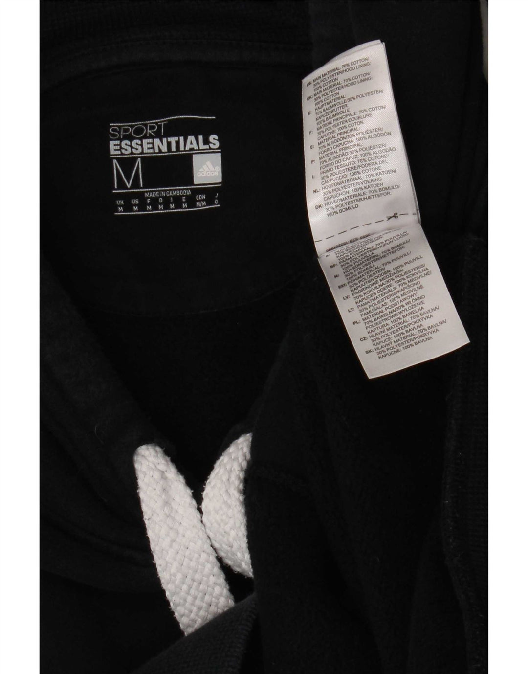 Adidas Grafisk hættetrøje til mænd mellem sort bomuld