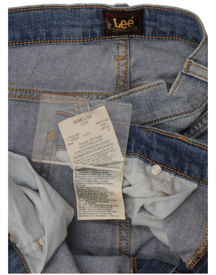 Lee Herre Luke Slim Jeans W36 L32 Blå Bomuld