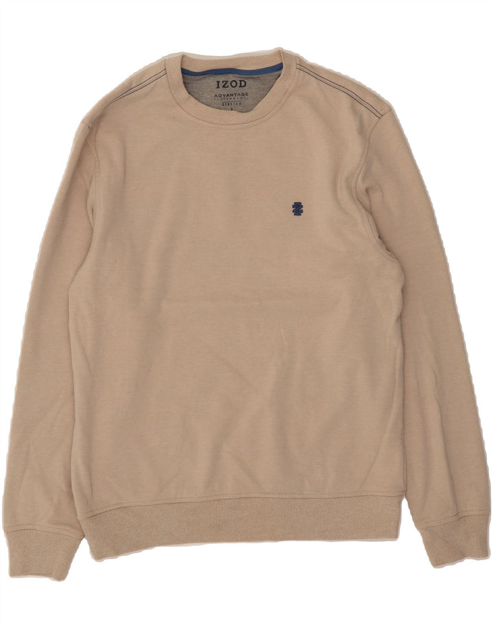 IZOD Mens Sweatshirt Jumper Small Beige Cotton Vintage Izod and Second-Hand Izod from Messina Hembry 