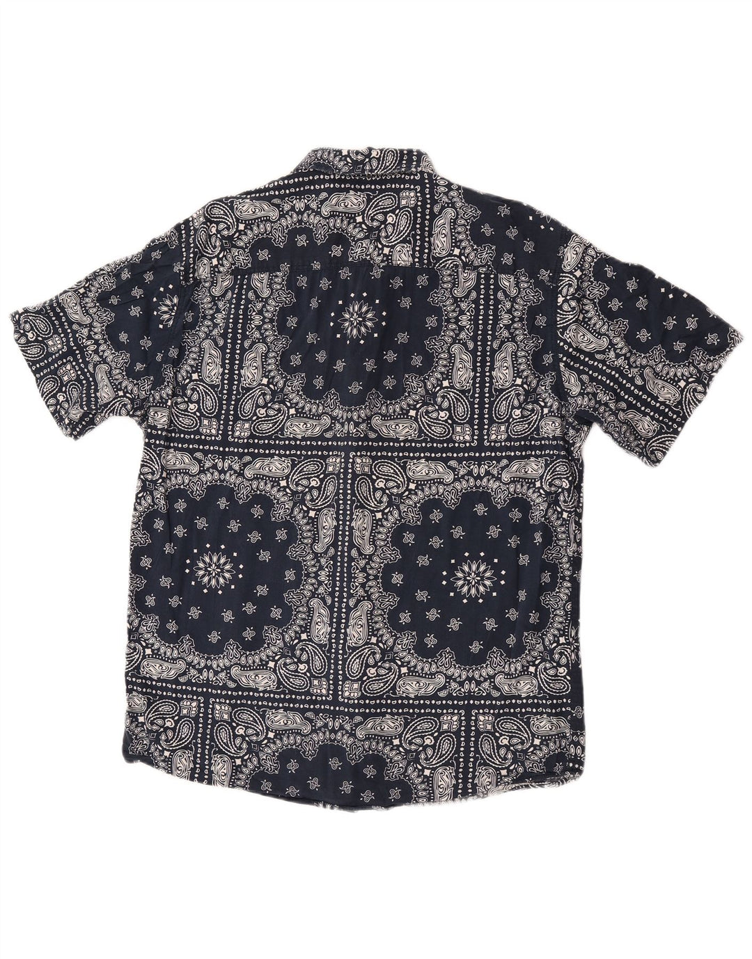 Jack & Jones Kortærmet Herreskjorte Medium Navyblå Paisley Bomuld