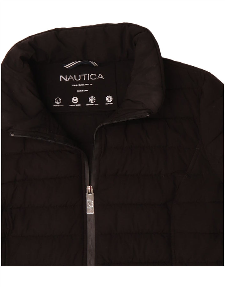 Nautica Dame Polstret Jakke UK 20 2XL Sort Polyester