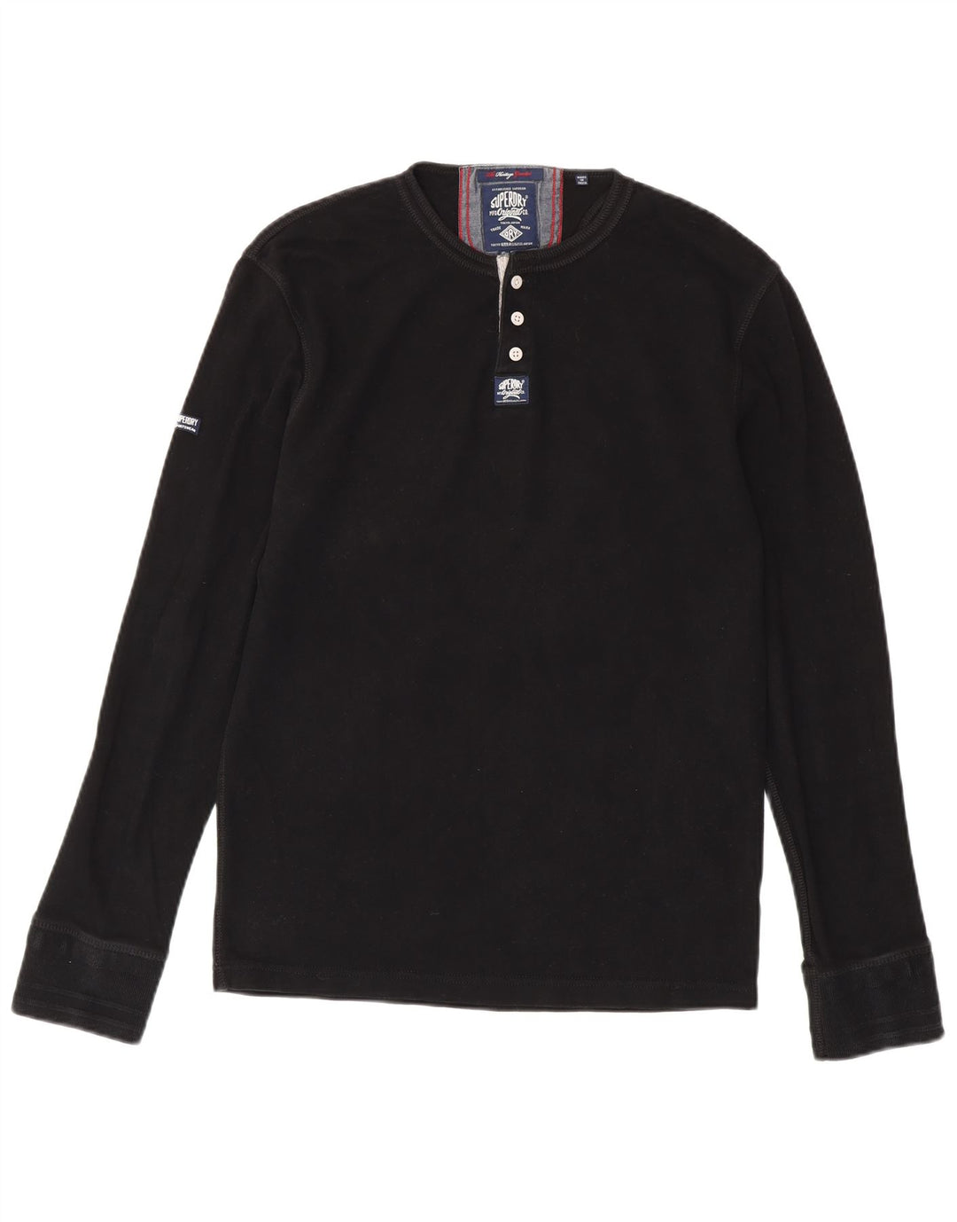 SUPERDRY Heritage Top Langærmet XL Sort Bomuld