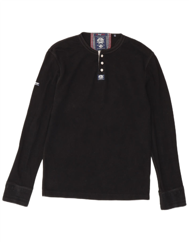 SUPERDRY Heritage Top Langærmet XL Sort Bomuld
