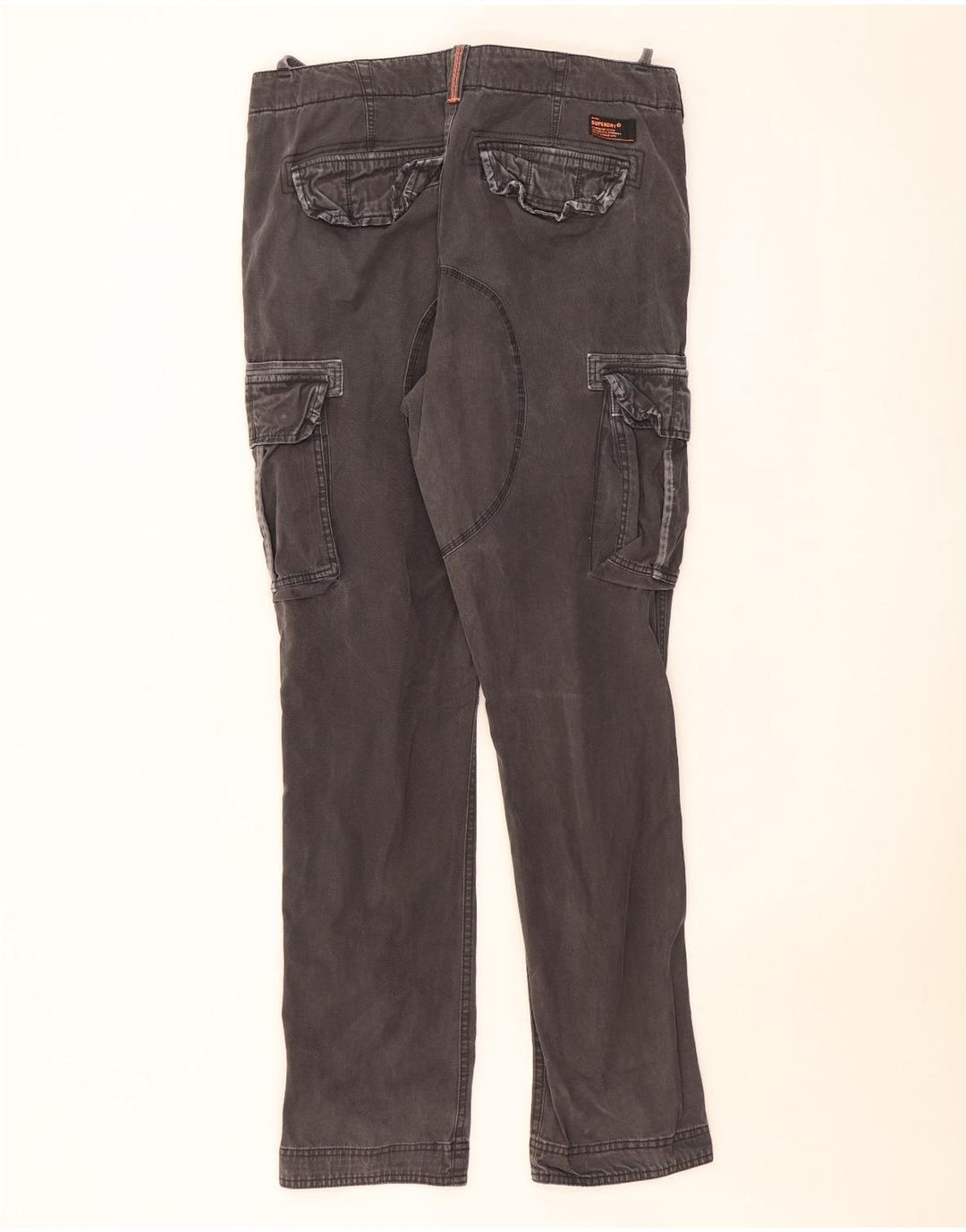 SUPERDRY Herre Slim Cargo Bukser Large W36 L33 Grå Bomuld