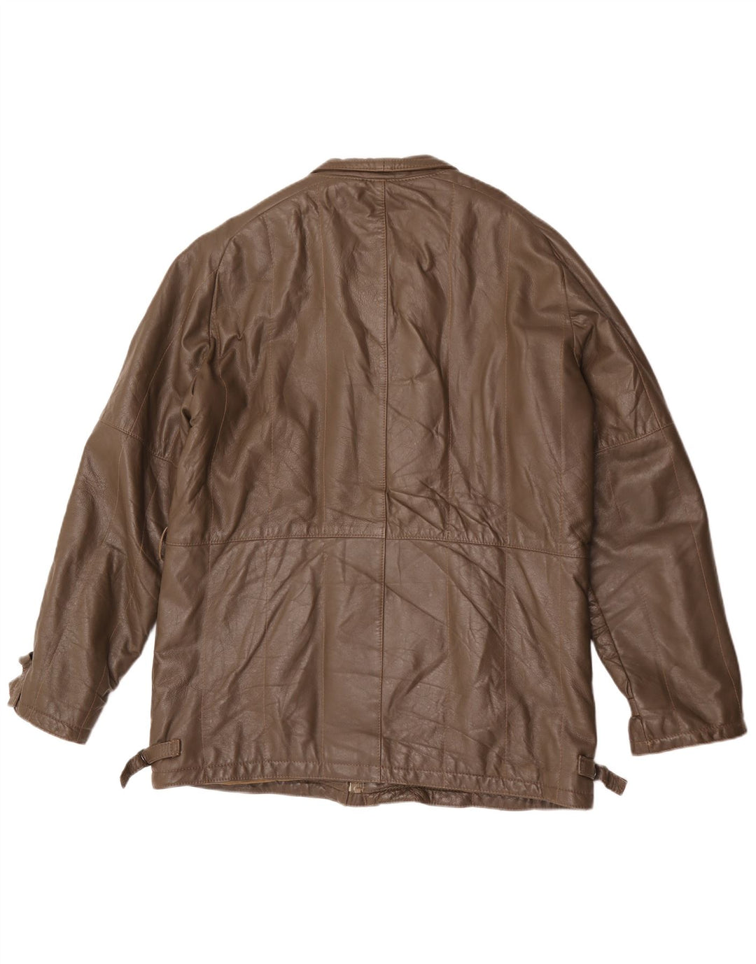 Vintage herre læderjakke IT 54 2XL Brun