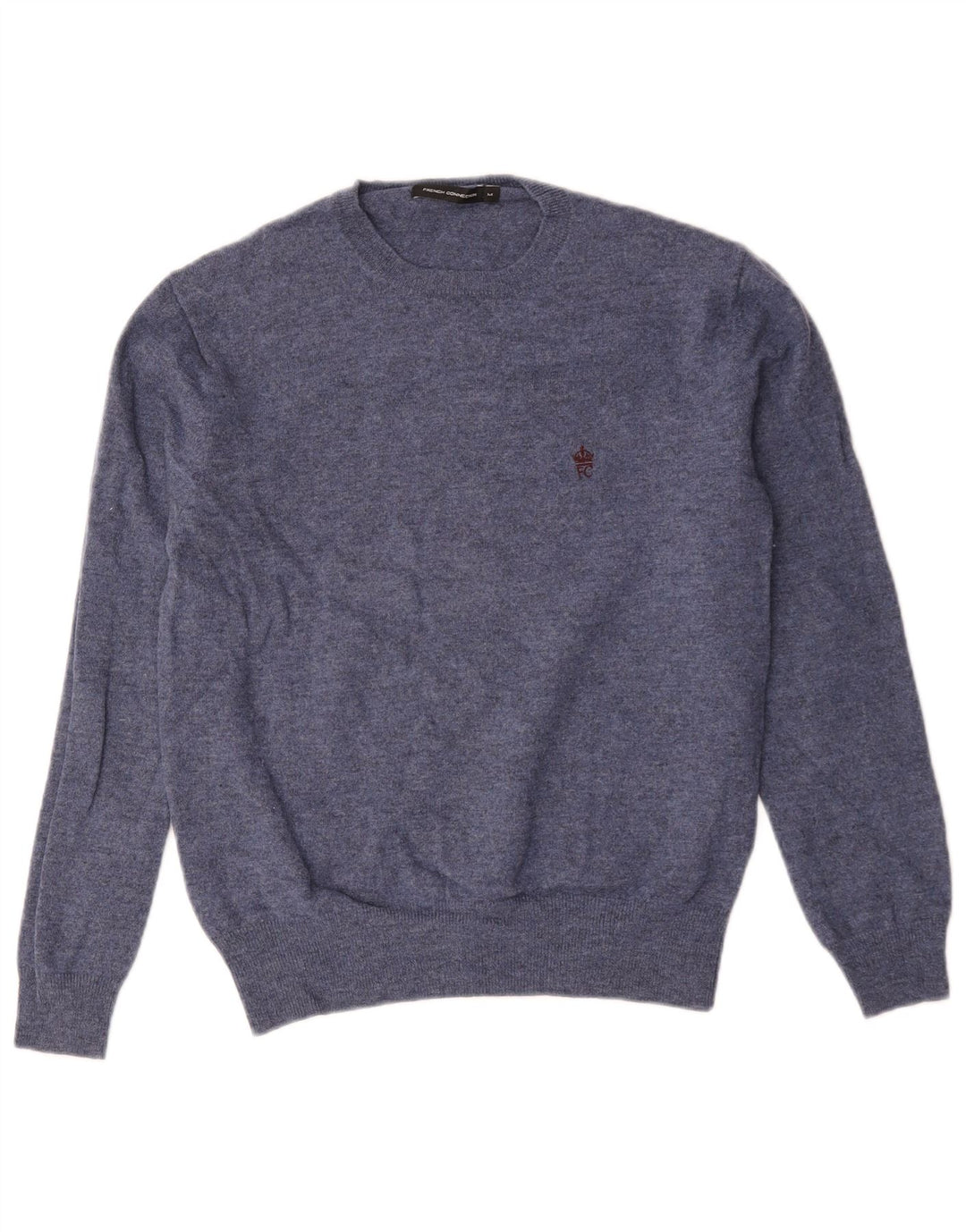 French Connection Herre Crew Neck Jumper Sweater Medium Blue Lammeuld