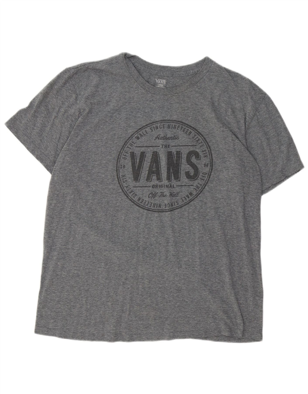Vans Herre Grafisk T-Shirt Top Stor Grå Bomuld