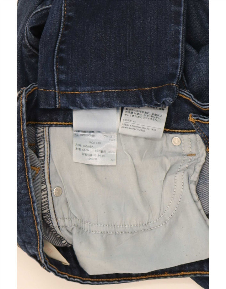 Levi's Dame 711 Skinny Jeans W27 L30 Navy Blue Lyocell
