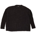Topshop Dame Oversized Crew Neck Jumper Sweater UK 10 Small Grey Flecked