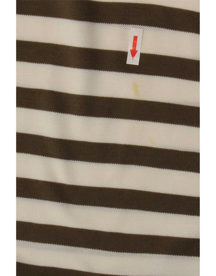 Massimo Dutti herre poloshirt Stor brun stribet bomuld