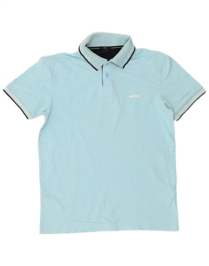 Hugo Boss Herre Slim Fit Polo Shirt Lille Blå Bomuld