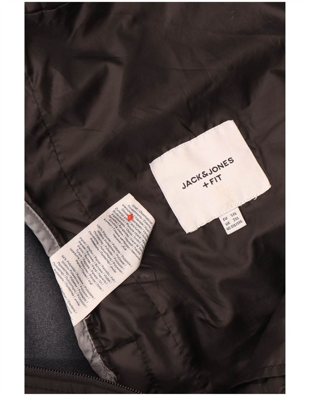 Jack & Jones Herre hættepolstret jakke UK 46 3XL Sort Polyester