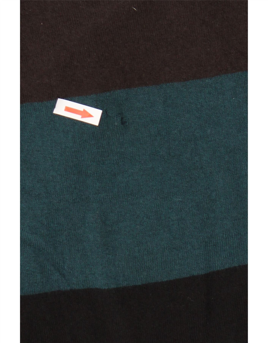Zara Herre Boat Neck Jumper Sweater Medium Multicolored Colourblock Uld