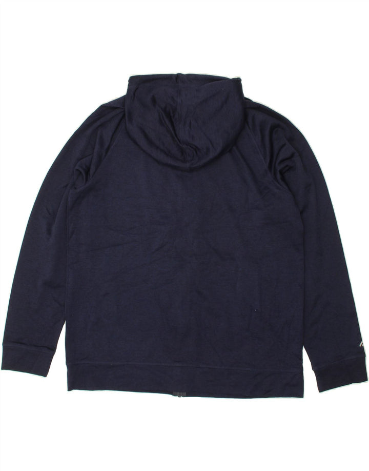 EDDIE BAUER Mens Zip Hoodie Sweater Large Navy Blue Polyester Vintage Eddie Bauer and Second-Hand Eddie Bauer from Messina Hembry 