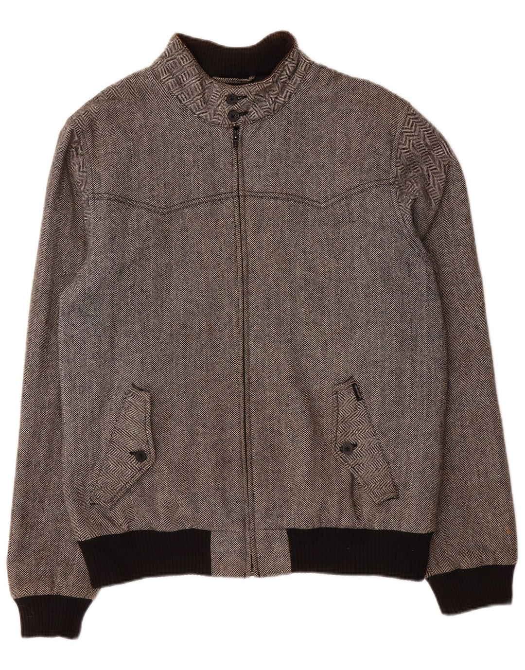 Carhartt Herre Bomber Jacket UK 38 Medium Grey Sildebenspolyester