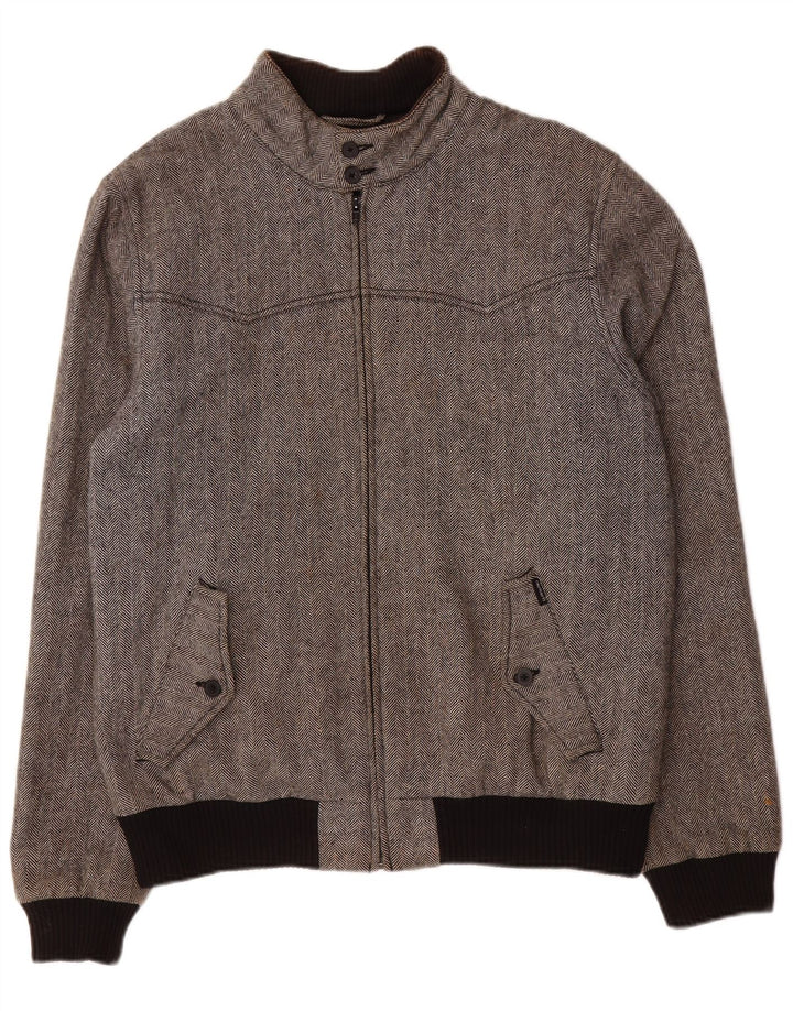 Carhartt Herre Bomber Jacket UK 38 Medium Grey Sildebenspolyester