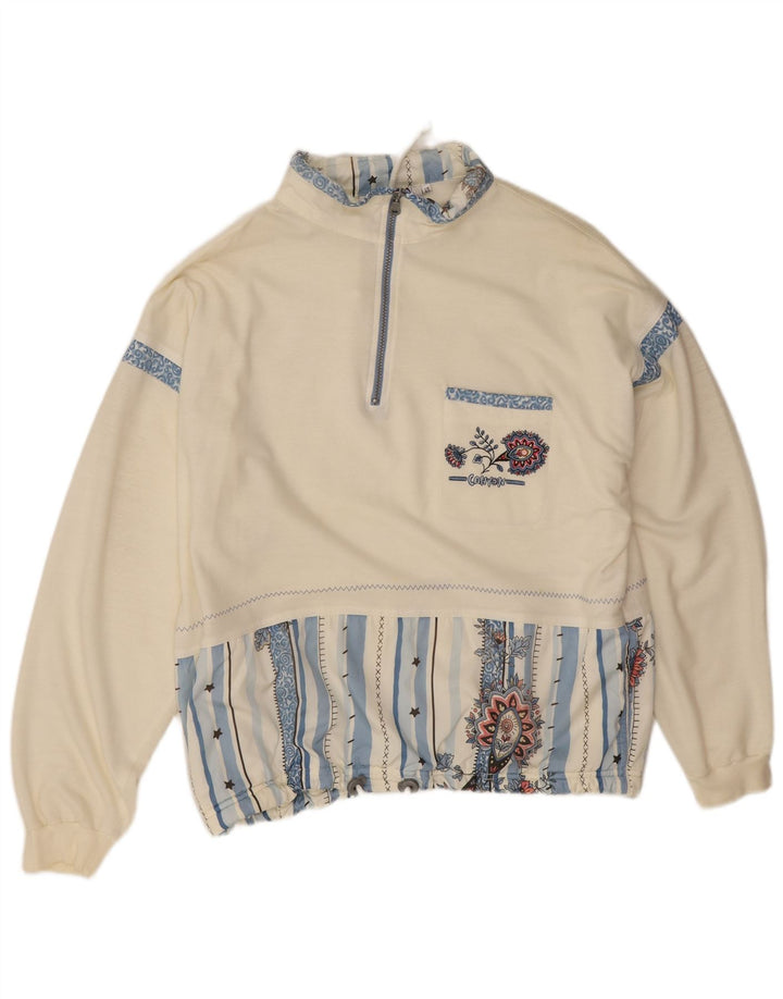 Canyon Oversized Sweatshirt Jumper EU 40 Medium Off White Floral