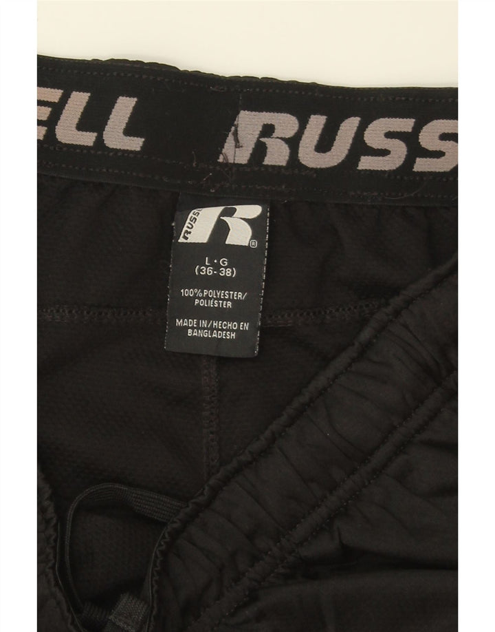 RUSSELL ATHLETIC Mens Sport Shorts Large Black Polyester Vintage Russell Athletic and Second-Hand Russell Athletic from Messina Hembry 