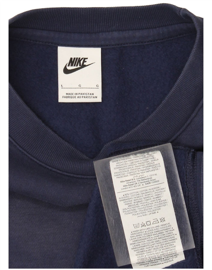 Nike Sweatshirt til mænd, stor marineblå bomuld