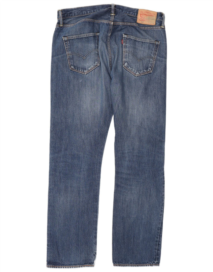 Levi's Herre 501 Straight Jeans W34 L32 Blå
